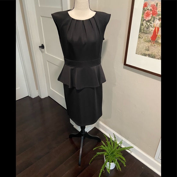 Little Black Peplum Dress - Picture 1 of 6